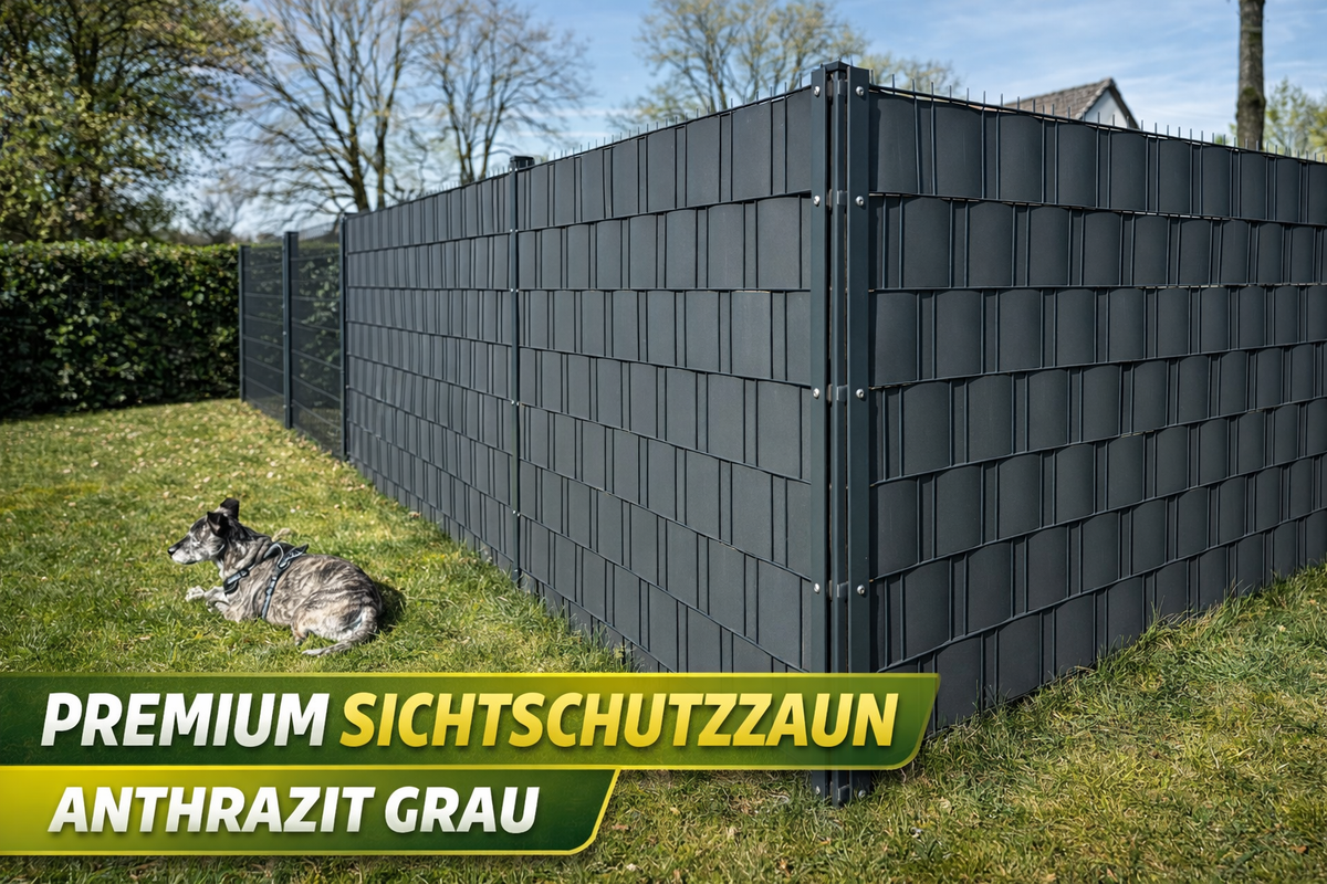 Sichtschutzstreifen Standard | PP | Anthrazit, Moosgrün, Fenstergrau