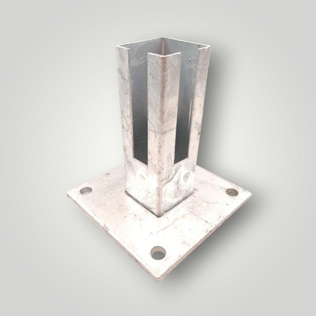 Fußplatte Ecke 60 x 60 mm | Holm 150 mm | für Eckpfosten