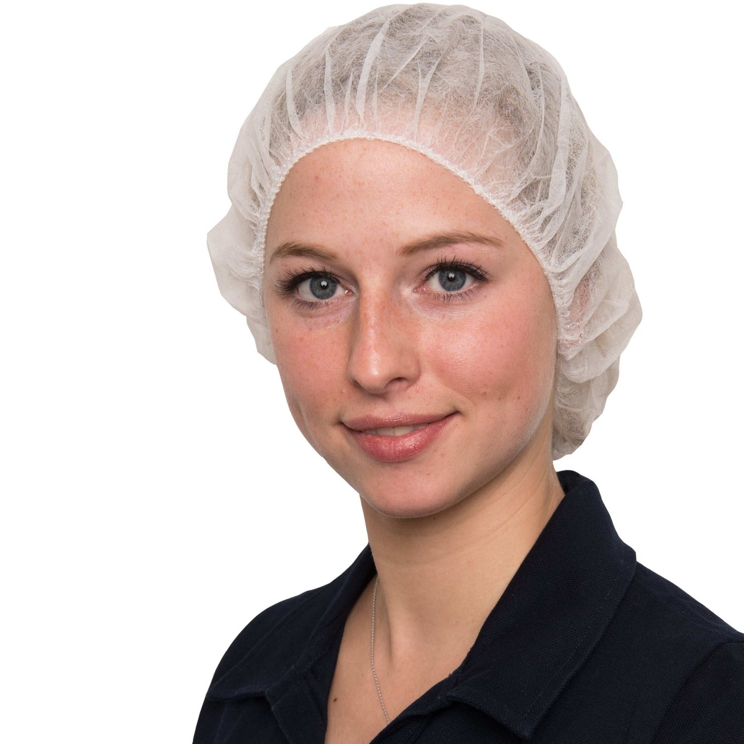 Weiße disposable haarnetz barett hauben Ø 58 cm für zuverlässigen schutz und deutsche qualität bei hygienischen anwendungen