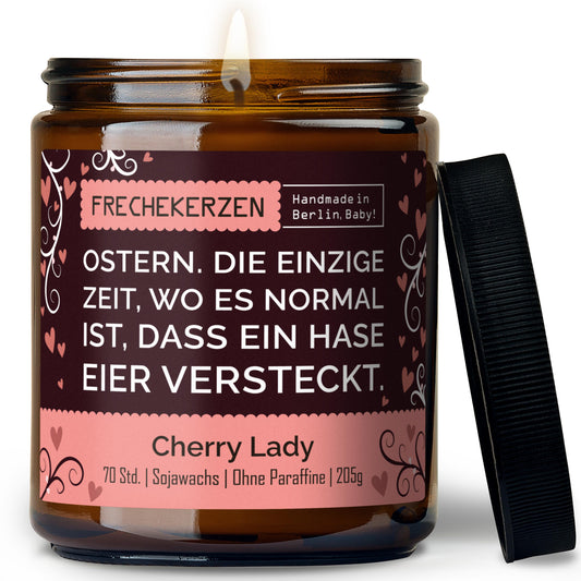 Kerze mit Deckel | ostern. die einzige zeit, wo es normal ist, dass ein hase eier versteckt.