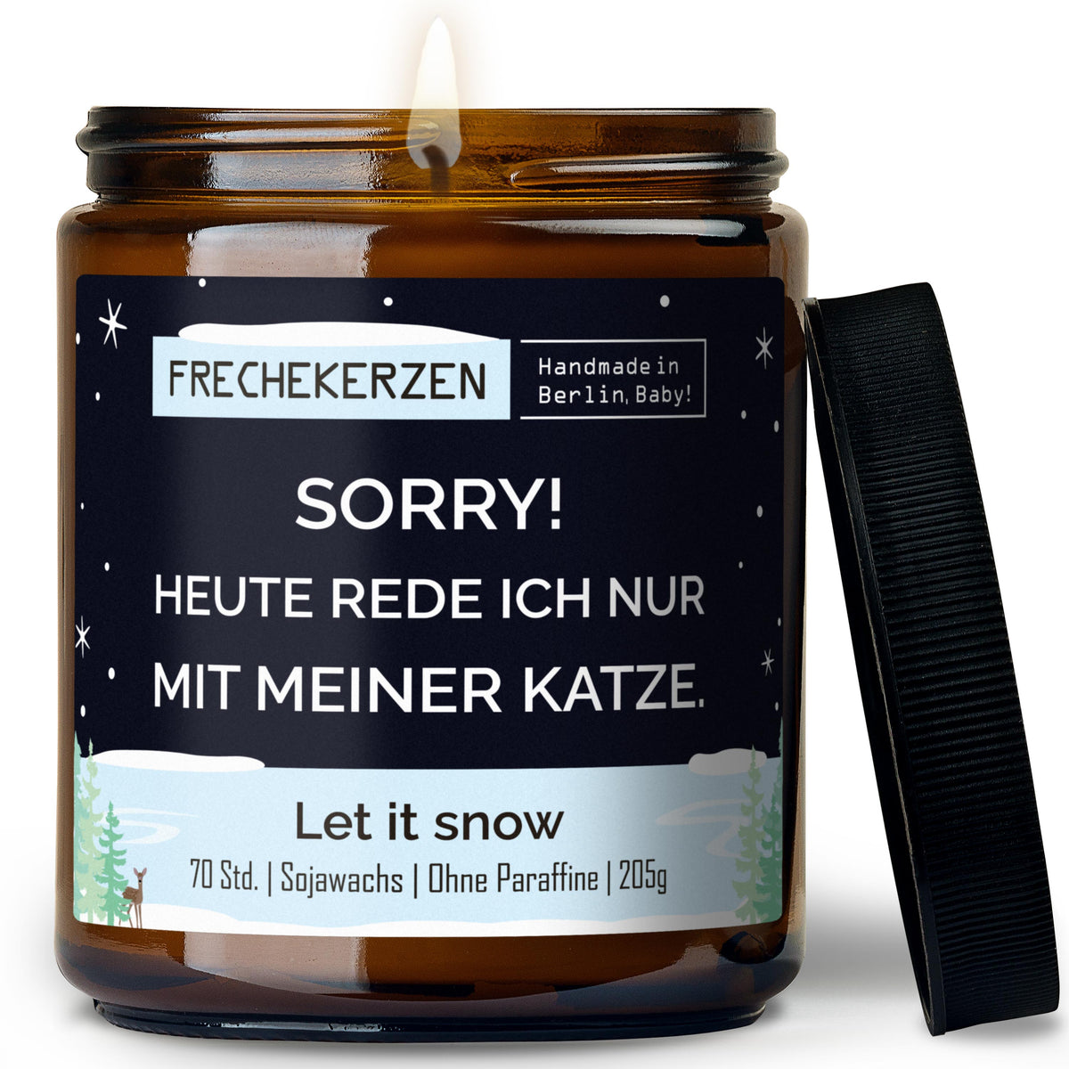Sojawachs Kerze | sorry! heute rede ich nur mit meiner katze.