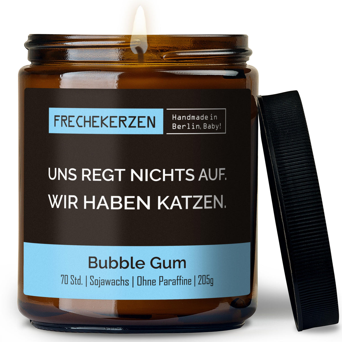 Sojawachs Kerze | uns regt nichts auf. wir haben katzen.