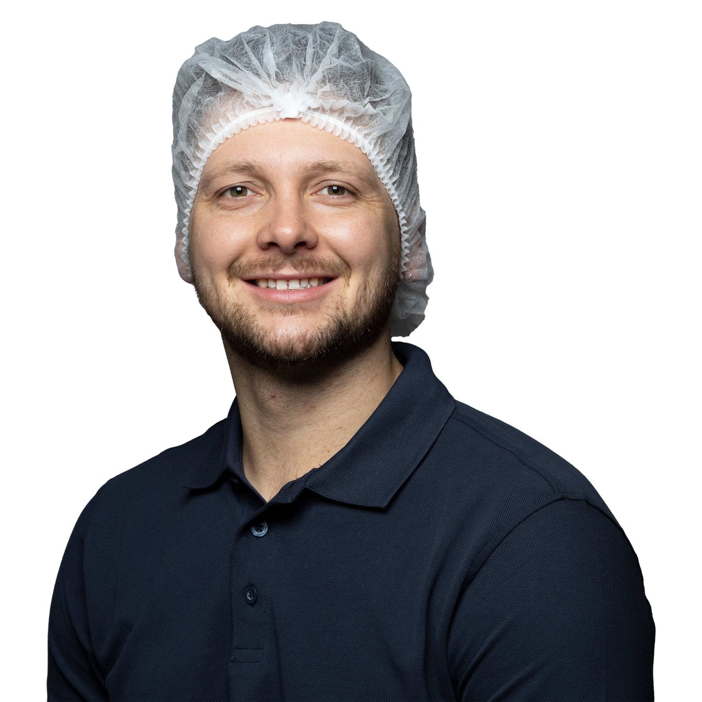 Weiße disposable haarnetz nitras klipphauben ø 55 cm für hohe hygienestandards und angenehmes tragegefühl