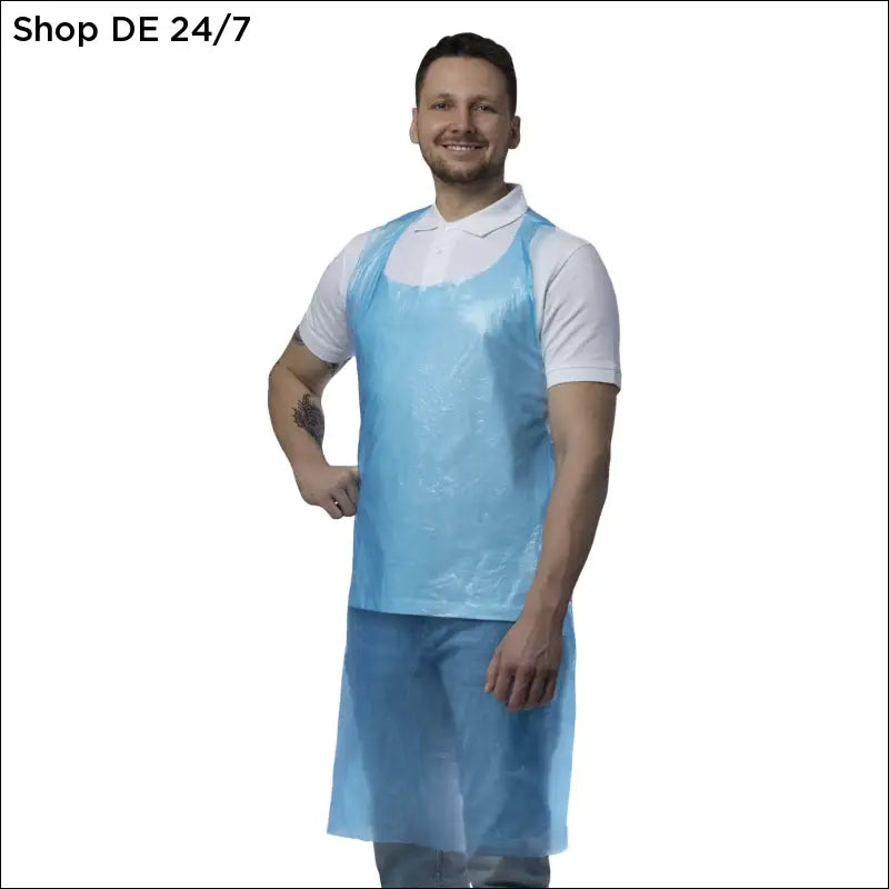 Leichtigkeit blaues nitras pe-schürzen aus hochwertigem polyethylen für hygienische anwendungen 500 stück