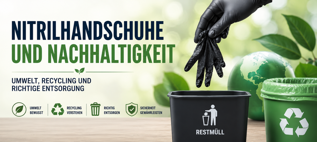 Nitrilhandschuhe und Nachhaltigkeit – Umwelt, Recycling und richtige Entsorgung
