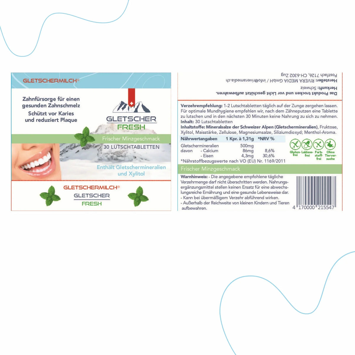 Gletscher-Fresh Lutschtabletten mit Xylitol & Alpinen Mineralien