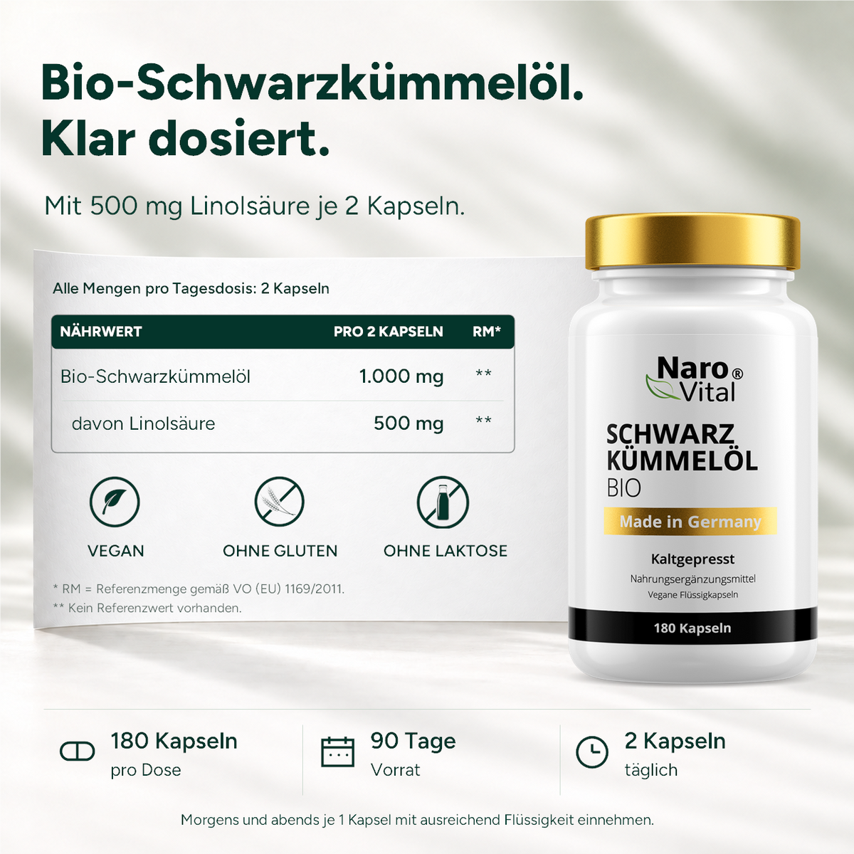Bio Schwarzkümmelöl Kapseln