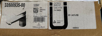 Villeroy & Boch „SUBWAY“ Waschtisch-Einhebelmischer mit Ablaufgarnigur (chrom)