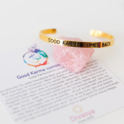 Karma Armband | vergoldet | Good Karma comes back