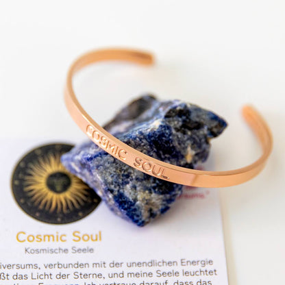 Armreif mit Gravur | rosé vergoldet | Cosmic Soul
