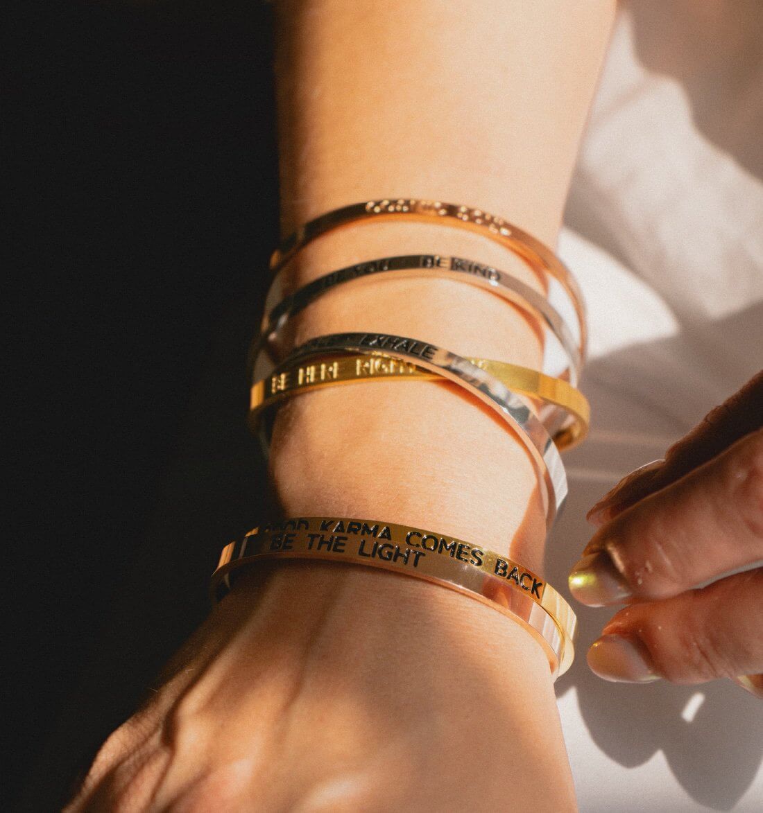Karma Armband | vergoldet | Good Karma comes back