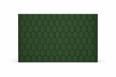 Doppelstabmatte mit Sichtschutz | 6/5/6 oder 8/6/8 mm | Moosgrün RAL 6005
