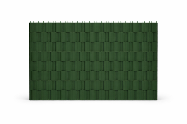 Doppelstabmatte mit Sichtschutz | 6/5/6 oder 8/6/8 mm | Moosgrün RAL 6005