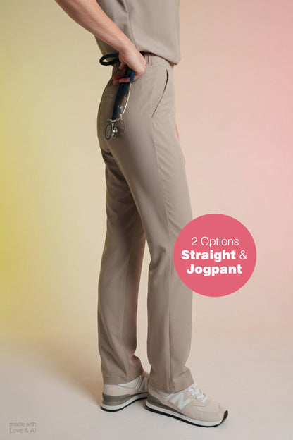 Active Scrub Pants "Tessa" – Beige