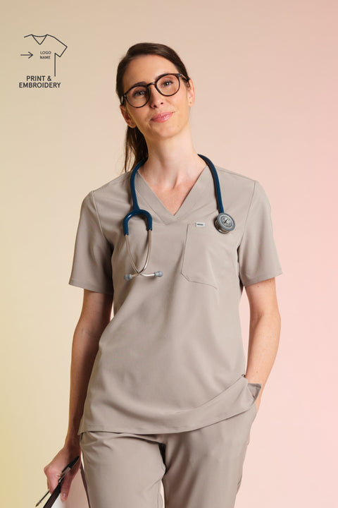 Active Scrub Top "Serena" – Beige