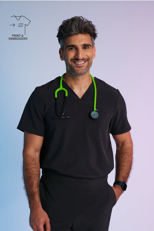 Active Scrub Top "Pete" – Black