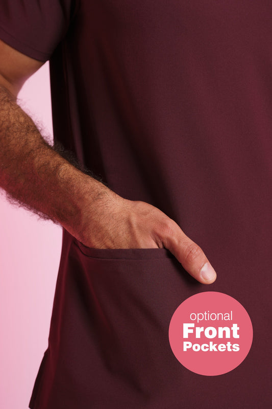 Active Scrub Top "Pete" – Bordeaux