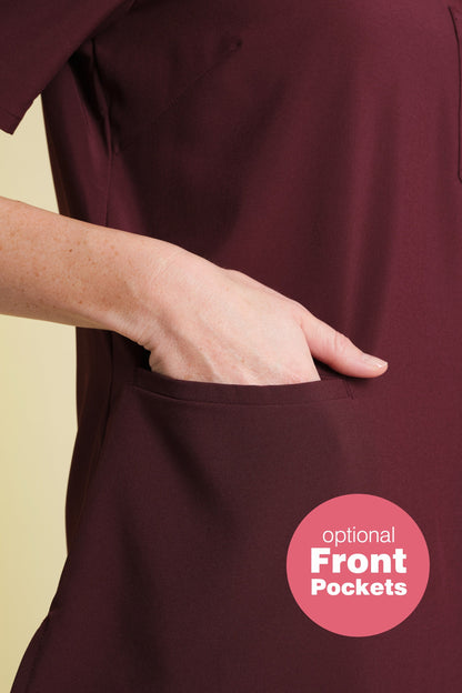 Active Scrub Top "Serena" – Bordeaux