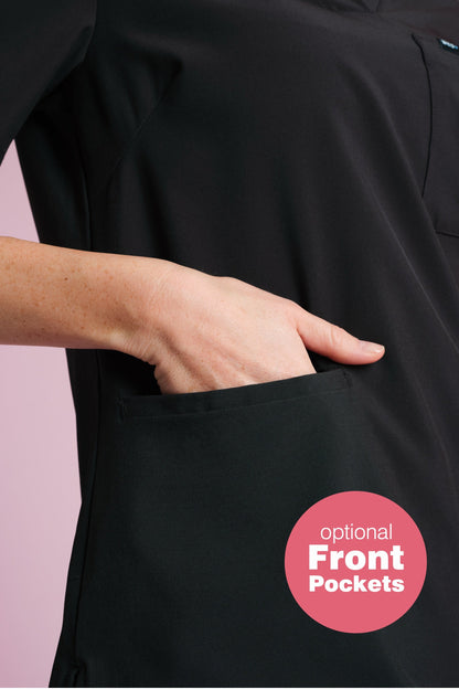 Active Scrub Top "Serena" – Black