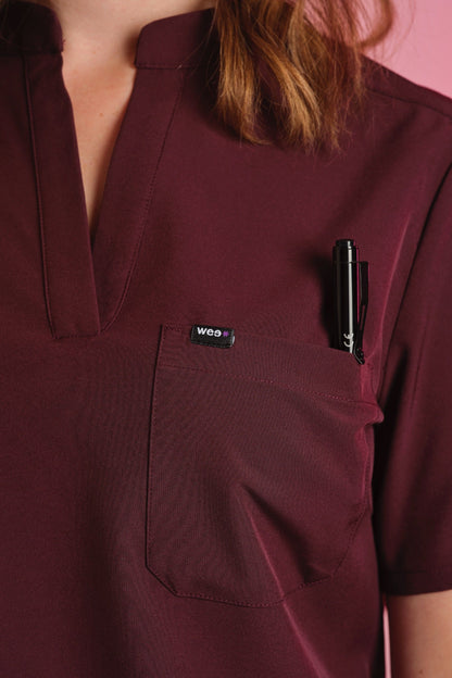 Active Scrub Top "Jackie" – Bordeaux