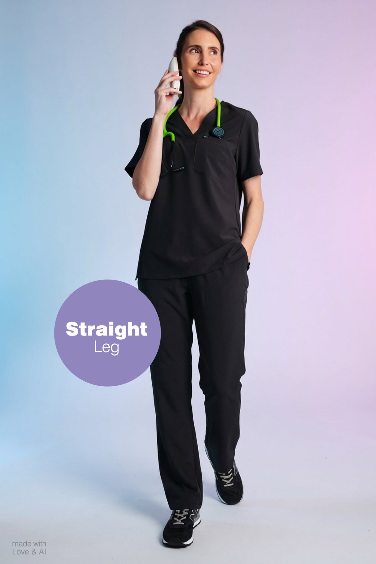 Active Scrub Pants "Tessa" – Black