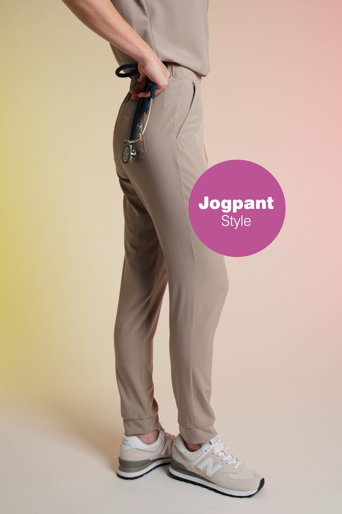 Active Scrub Pants "Tessa" – Beige