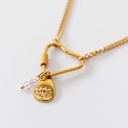 Soul Charms | Vergoldete Halskette mit austauschbaren Yoga-Symbolen Lebensbaum