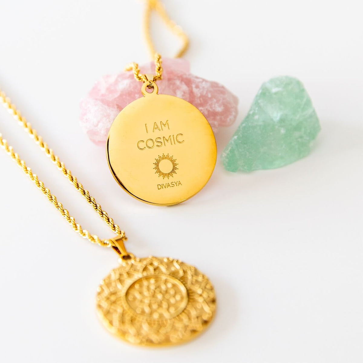 Kette mit Anhänger Mandala | vergoldet | I am cosmic