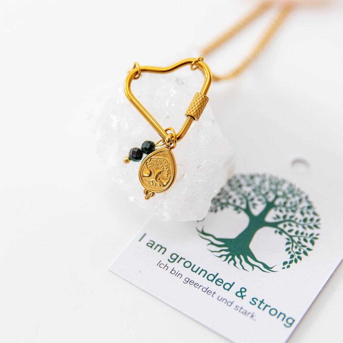 Soul Charms | Vergoldete Halskette mit austauschbaren Yoga-Symbolen Elefant