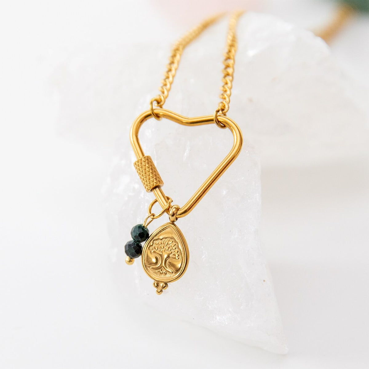 Soul Charms | Vergoldete Halskette mit austauschbaren Yoga-Symbolen Elefant