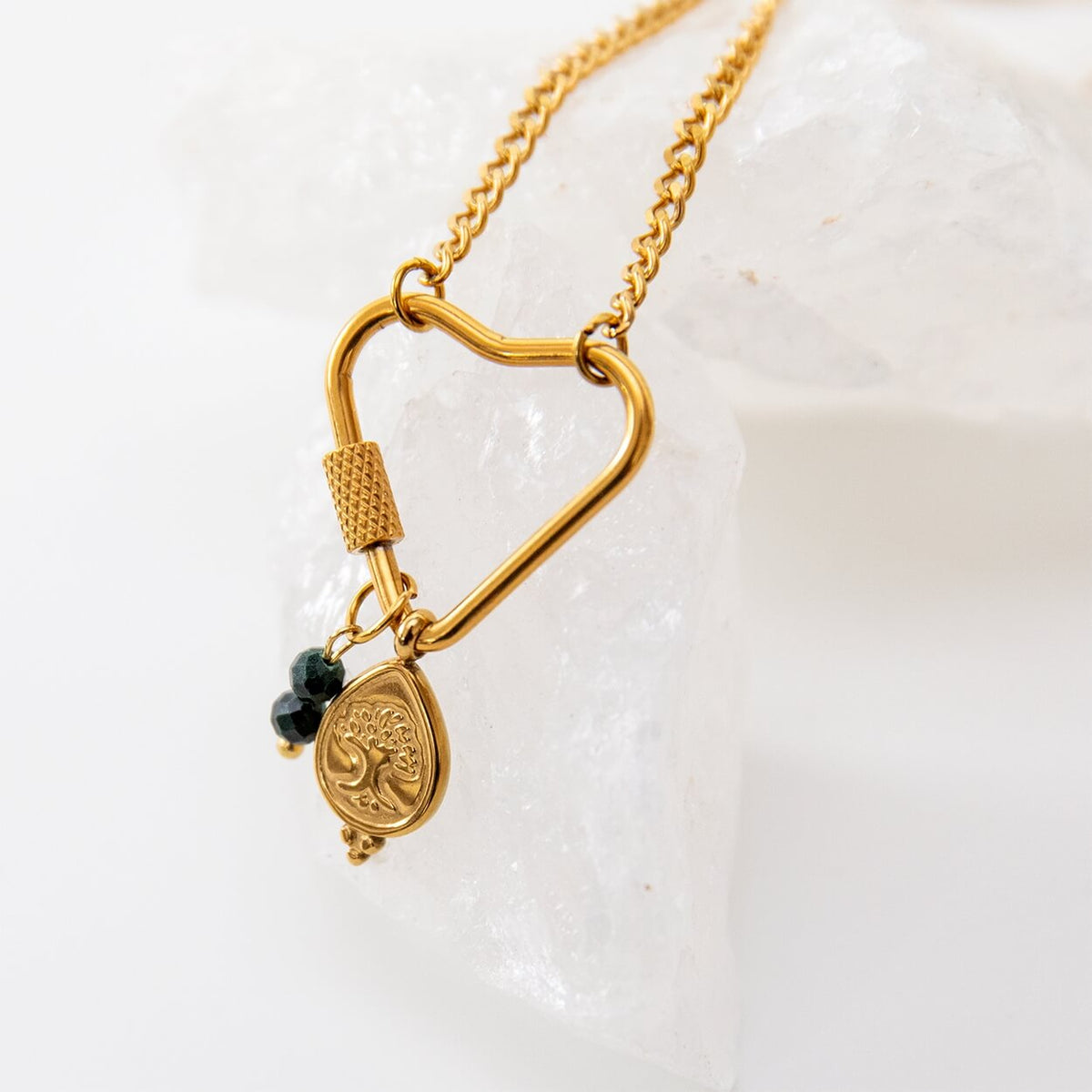 Soul Charms | Vergoldete Halskette mit austauschbaren Yoga-Symbolen