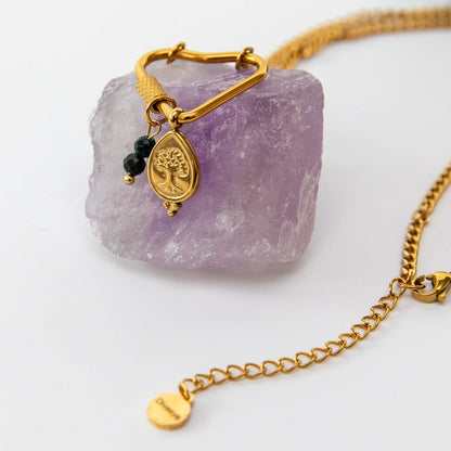 Soul Charms | Vergoldete Halskette mit austauschbaren Yoga-Symbolen