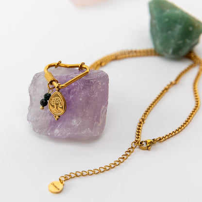 Soul Charms | Vergoldete Halskette mit austauschbaren Yoga-Symbolen