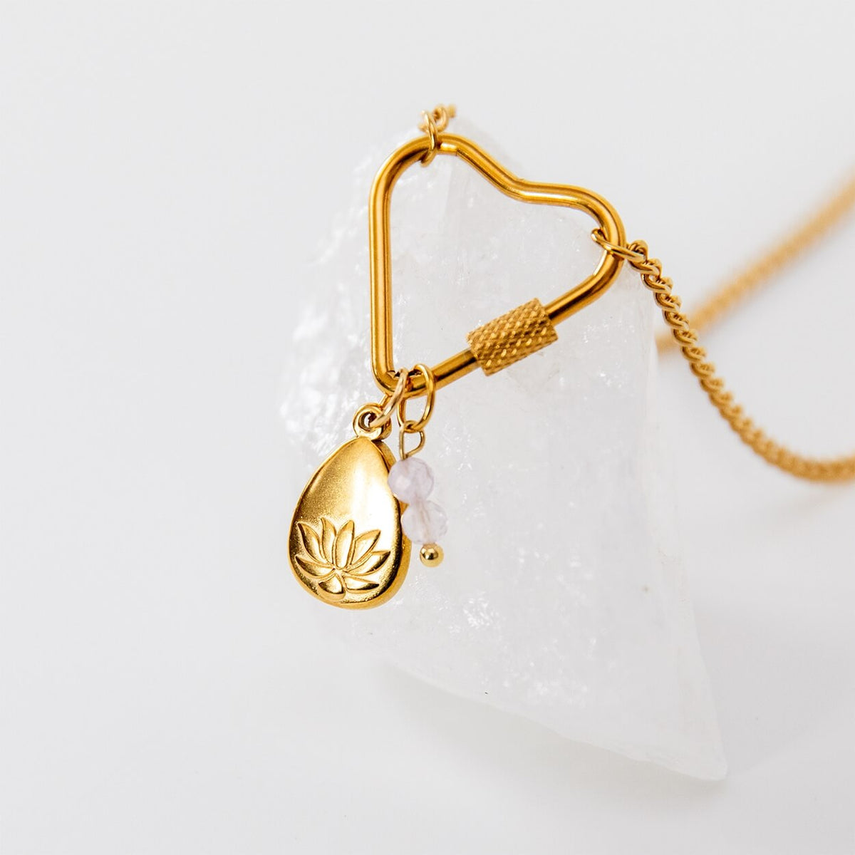 Soul Charms | Vergoldete Halskette mit austauschbaren Yoga-Symbolen Lebensbaum