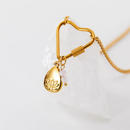 Soul Charms | Vergoldete Halskette mit austauschbaren Yoga-Symbolen Lebensbaum