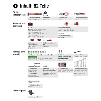 Connex Werkzeugkoffer (82-teilig)