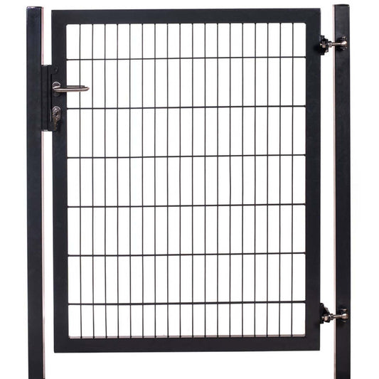 Gartentor 1-flügelig Premium | Breite 120 cm | Doppelstab 6/5/6 mm