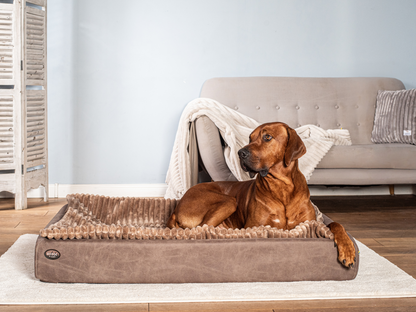 Hundebett KUDDE veganes Wildleder
