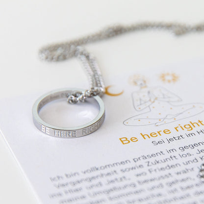 Kette mit Ring | silber | Be here right now