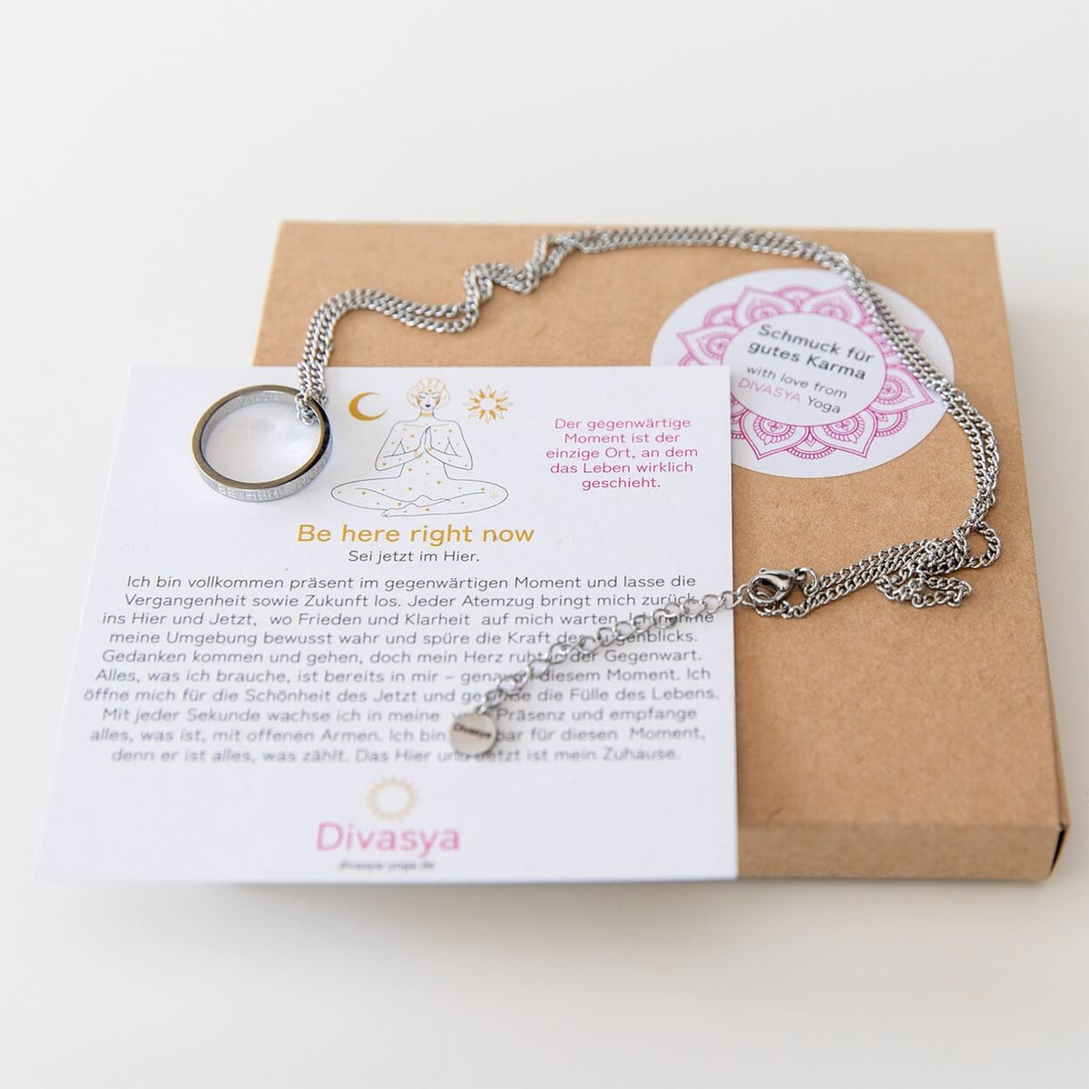 Kette mit Ring | silber | Be here right now