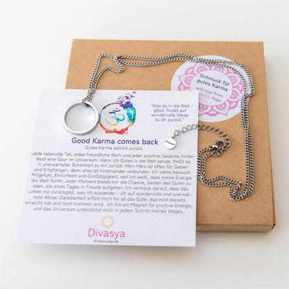 Kette mit Ring | silber | Good Karma comes back