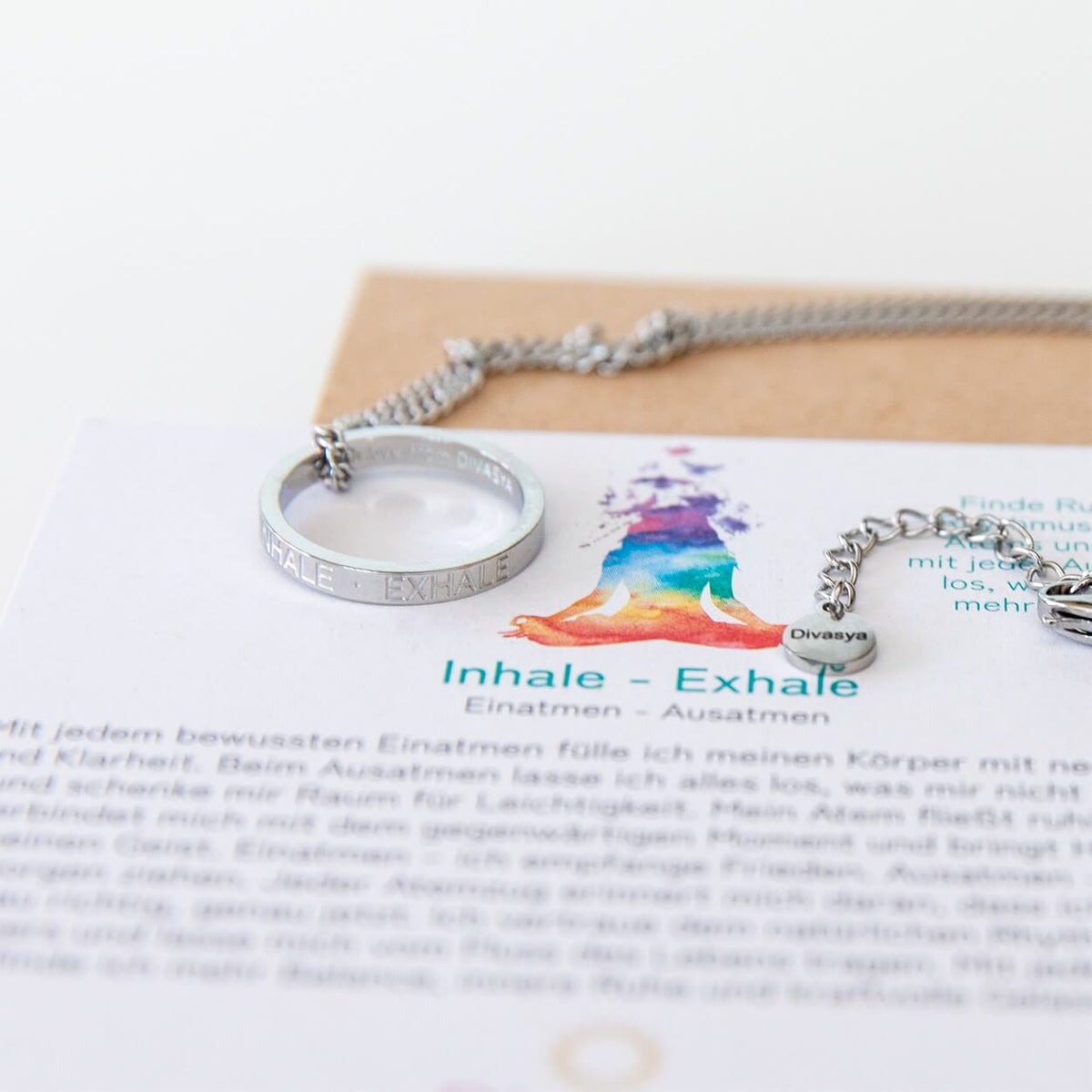 Kette mit Ring | silber | Inhale - Exhale