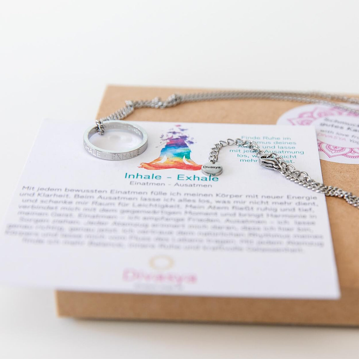 Kette mit Ring | silber | Inhale - Exhale