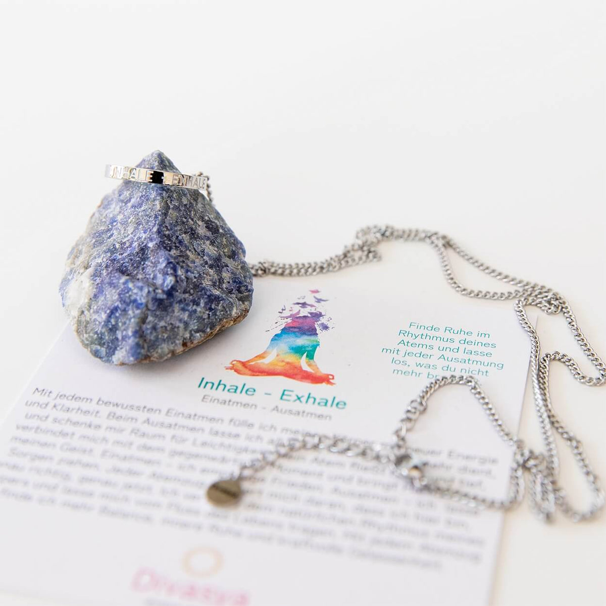 Kette mit Ring | silber | Inhale - Exhale