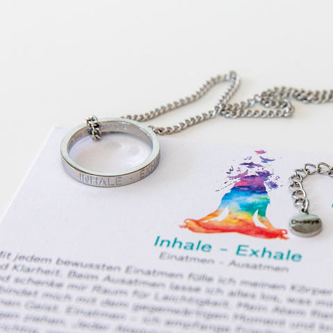 Kette mit Ring | silber | Inhale - Exhale