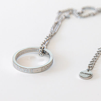 Kette mit Ring | silber | Inhale - Exhale