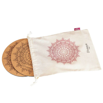 Kniepads Yoga aus Naturkautschuk & Kork (2 Stk., 20cm)