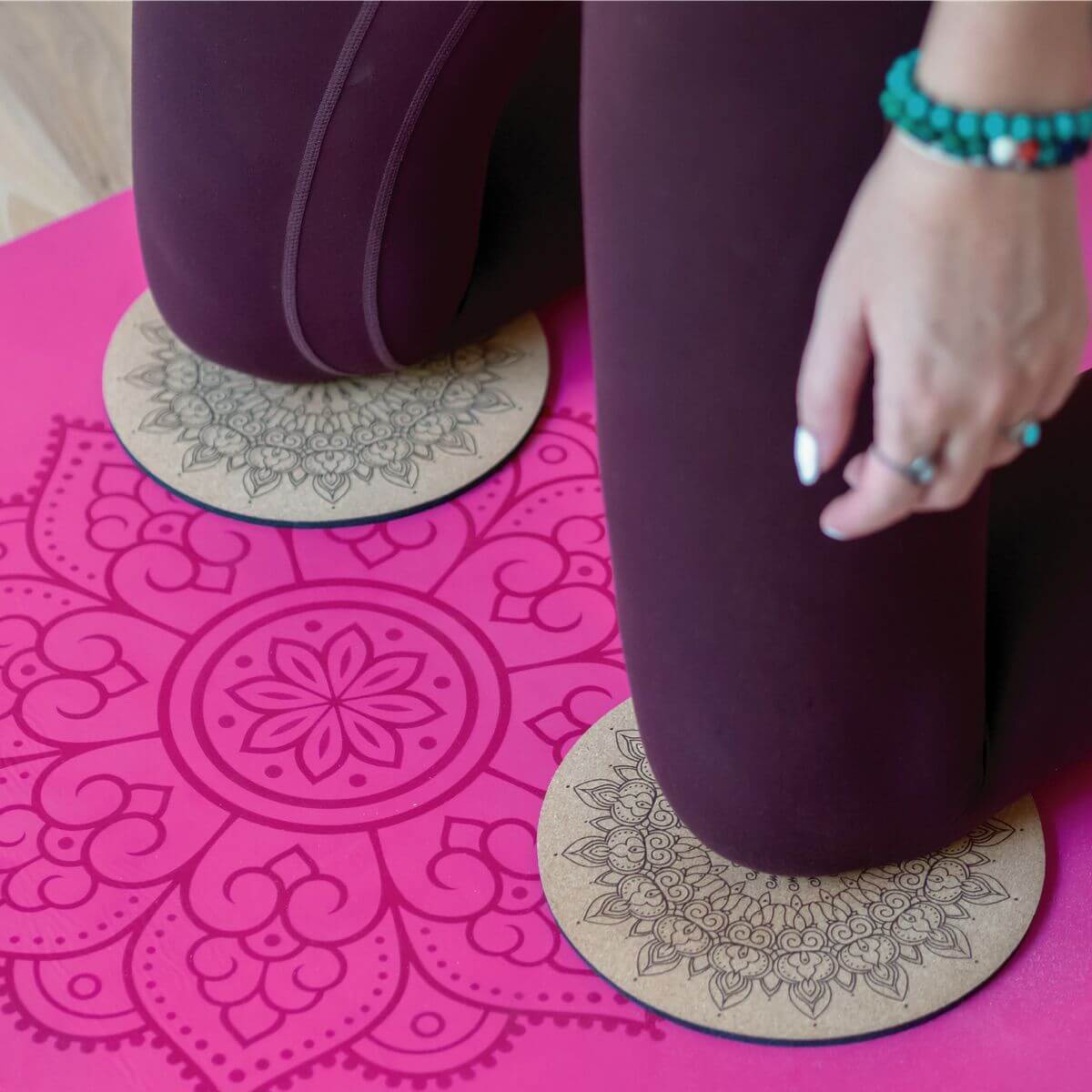 Kniepads Yoga aus Naturkautschuk & Kork (2 Stk., 20cm)