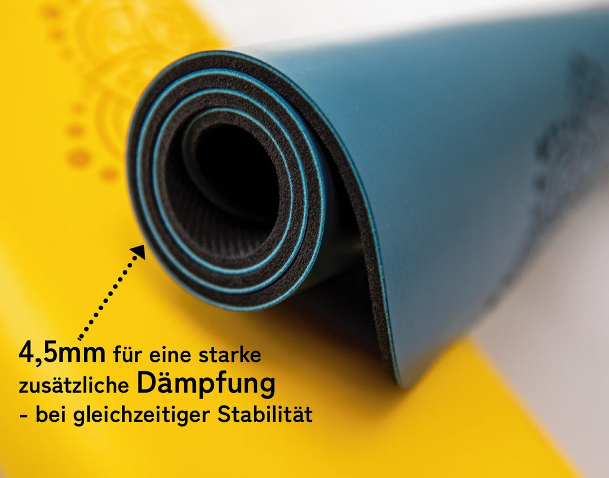 Yoga Knie Pad aus Naturkautschuk, extra breit & lang (64 x 33cm)
