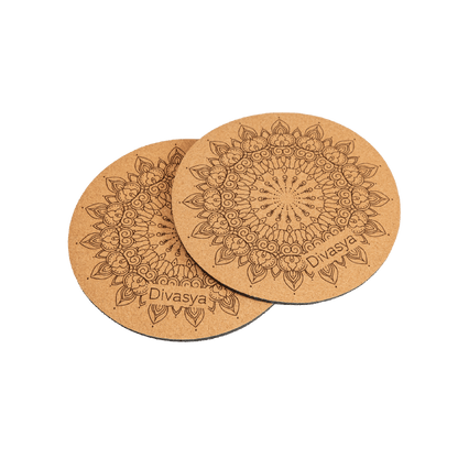 Kniepads Yoga aus Naturkautschuk & Kork (2 Stk., 20cm)